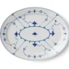 Musselmalet Riflet fad, 35 cm