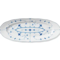 Musselmalet Riflet fad, 60 cm