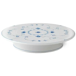 Musselmalet Riflet fad på fod, 32 cm
