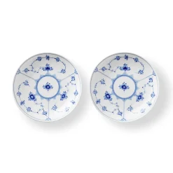 Musselmalet Riflet lav skål, 15 cm, 2 stk.