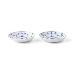 Musselmalet Riflet lav skål, 13 cm, 2 stk.