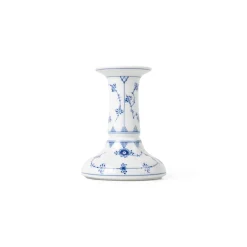 Musselmalet Riflet lysestage, 11,5 cm