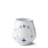 Musselmalet Riflet vase, 15 cm