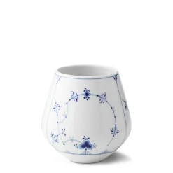Musselmalet Riflet vase, 15 cm