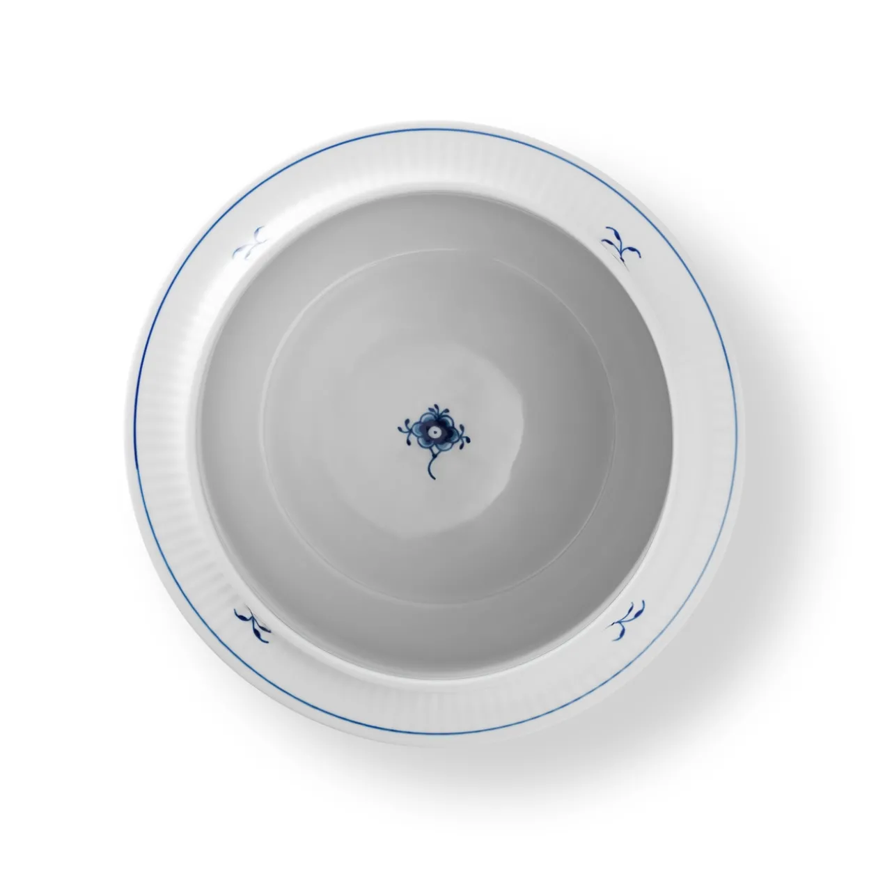 Musselmalet Riflet vinkøler, 21,5 cm