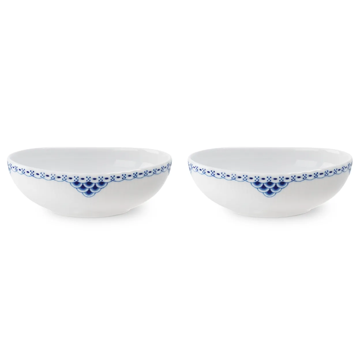 Prinsesse oval skål, 37 cl, 2 stk.