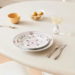 Purpur Musselmalet Halvblonde tallerken, 27 cm
