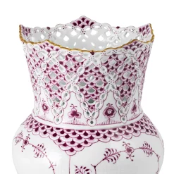 Purpur Musselmalet Helblonde med Guld vase, Limited Edition, 22 cm