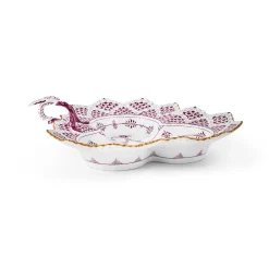 Purpur Musselmalet Helblonde med Guld asiet, Limited Edition, 25 cm