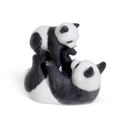 Årsfigur 2022, panda med unge, 10,5 cm