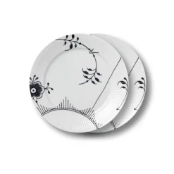 Sort Mega Riflet tallerken, decoration 2, 27 cm, 2 stk.