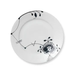 Sort Mega Riflet tallerken, 22 cm