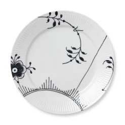 Sort Mega Riflet tallerken, decoration 2, 27 cm