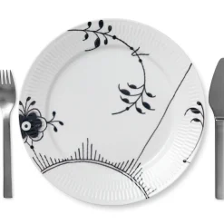 Sort Mega Riflet tallerken, decoration 2, 27 cm