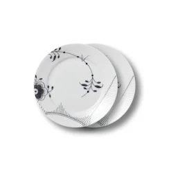Sort Mega Riflet tallerken, decoration 2, 22 cm, 2 stk.