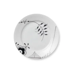Sort Mega Riflet tallerken, decoration 2, 19 cm
