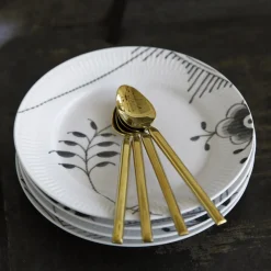 Sort Mega Riflet tallerken, decoration 2, 19 cm