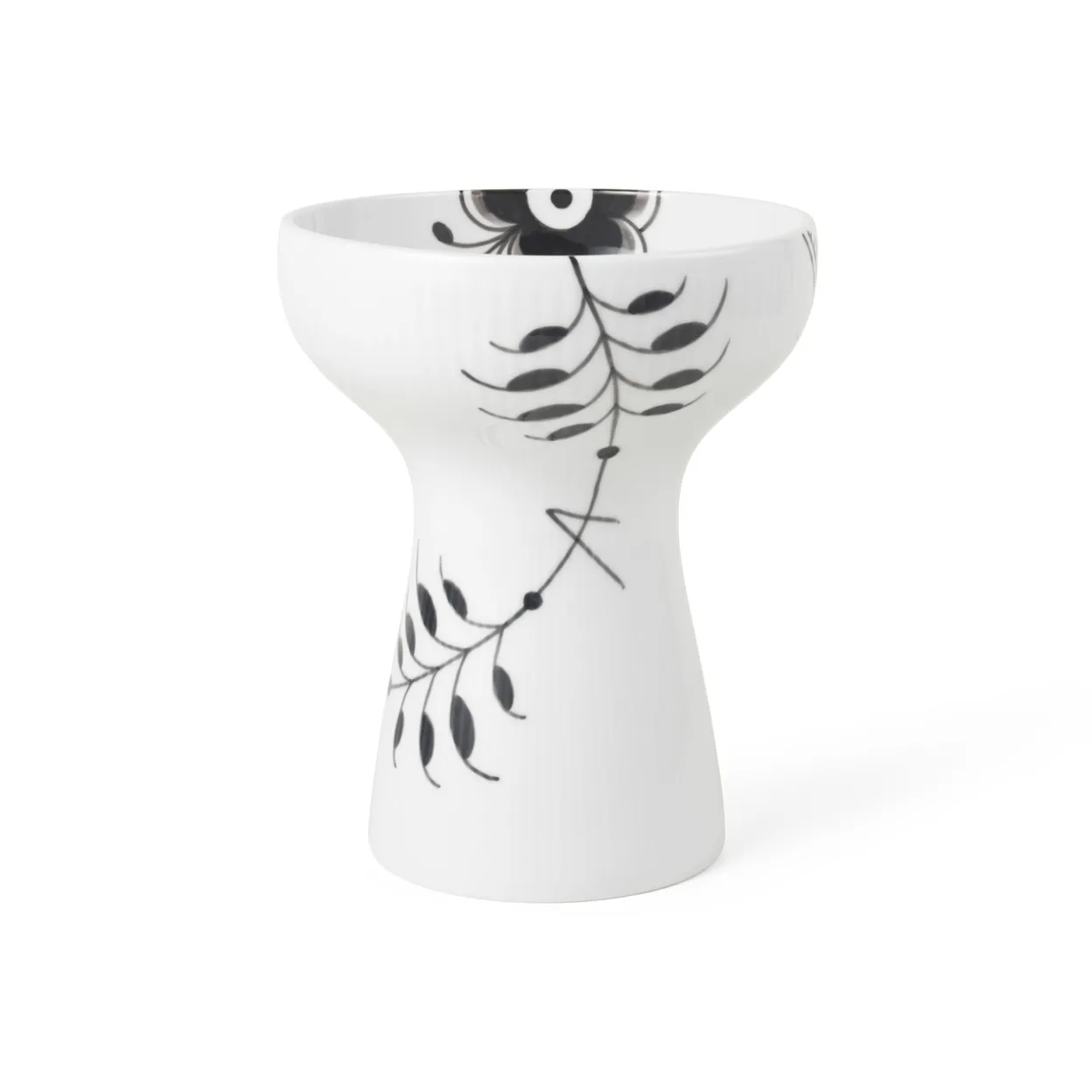 Sort Mega Riflet vase, 19 cm