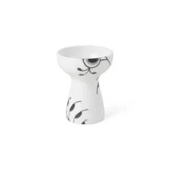 Sort Mega Riflet vase, 11 cm