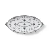 Sort Musselmalet Halvblonde asiet, 24,5 cm