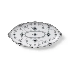 Sort Musselmalet Halvblonde asiet, 24,5 cm
