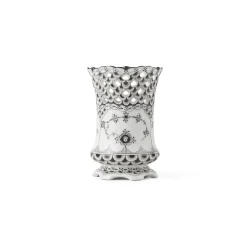 Sort Musselmalet Helblonde vase, 11 cm