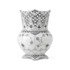 Sort Musselmalet Helblonde vase, 22 cm