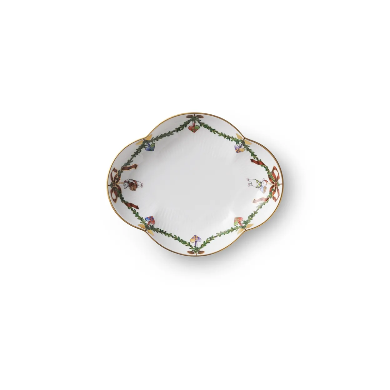 Stjerne Riflet Jul fad, 17,5 cm