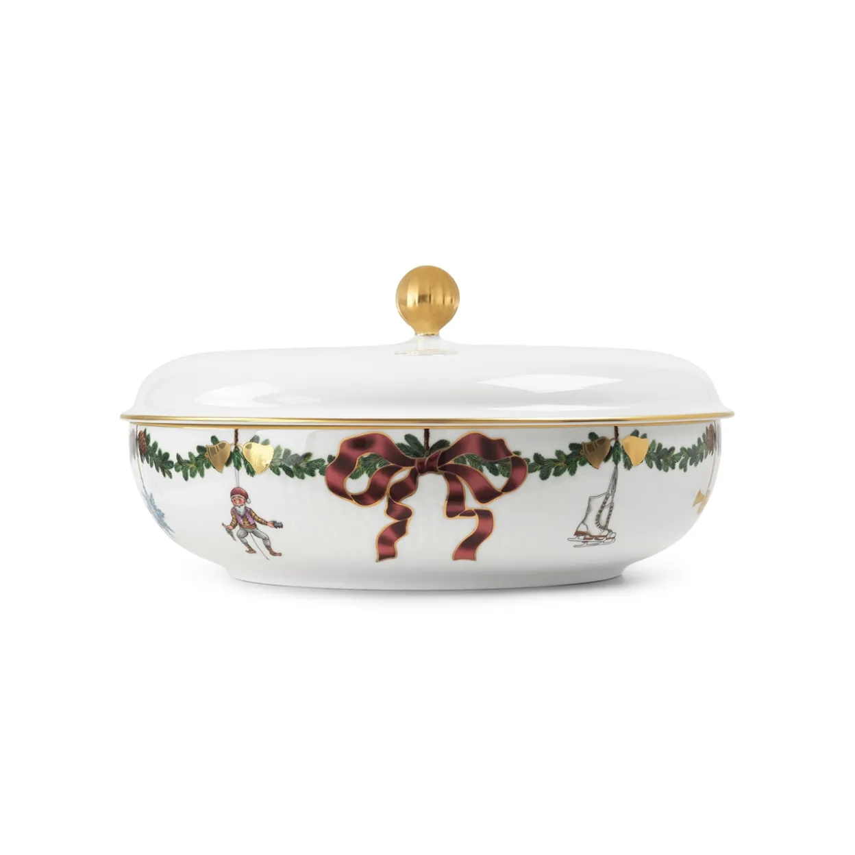 Stjerne Riflet Jul Fad, 34 cm