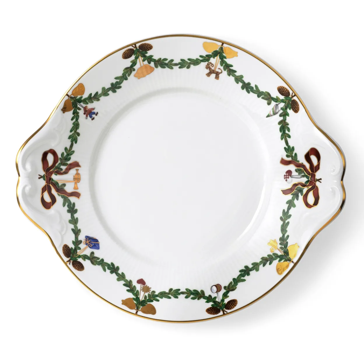 Stjerne Riflet Jul fad, 27 cm
