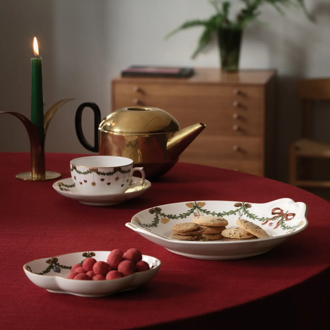 Stjerne Riflet Jul fad, 27 cm