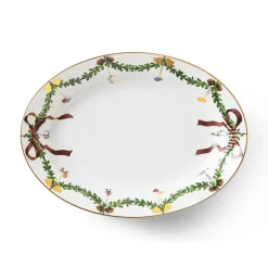 Stjerne Riflet Jul Fad, 34 cm