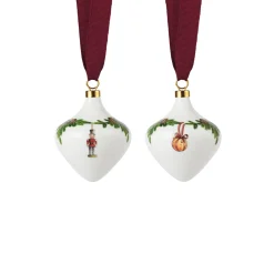 Stjerne Riflet Jul ornament, 8,5 cm, 2 stk.