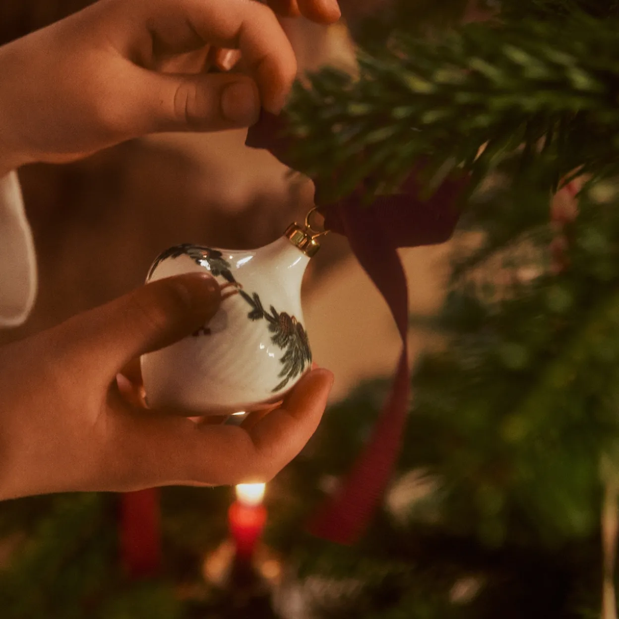 Stjerne Riflet Jul ornament, 8,5 cm, 2 stk.