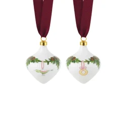 Stjerne Riflet Jul ornament, 8,5 cm, 2 stk.