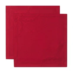 Stjerne Riflet Jul serviet, rød, 45 x 45 cm, 2 stk.