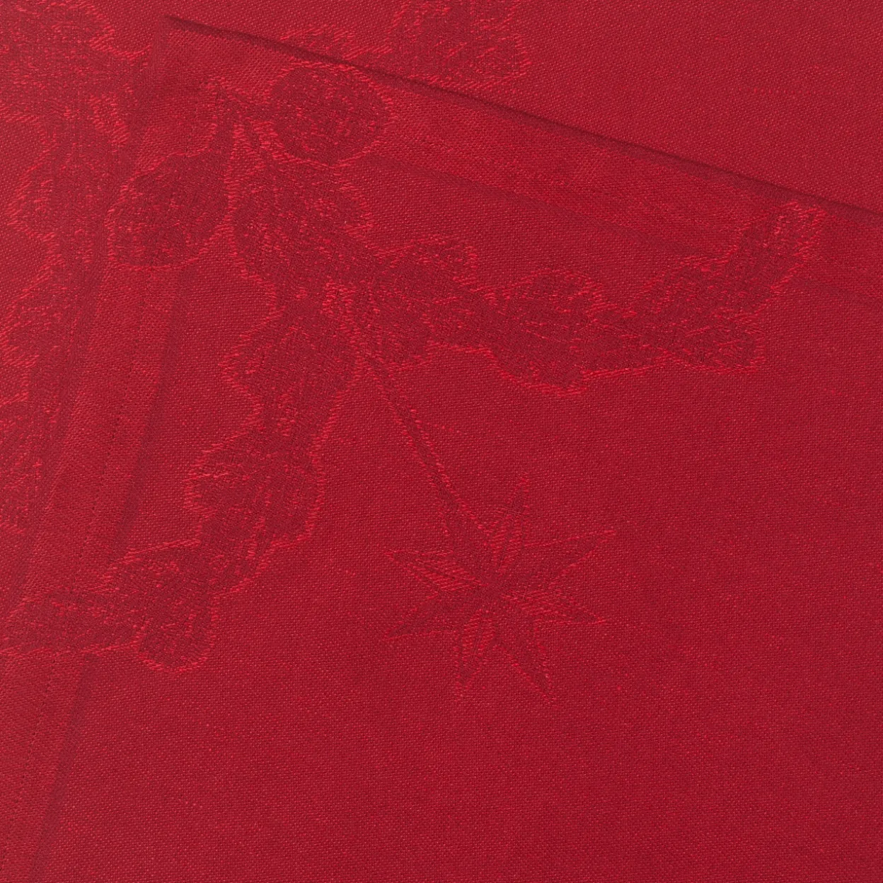 Stjerne Riflet Jul serviet, rød, 45 x 45 cm, 2 stk.