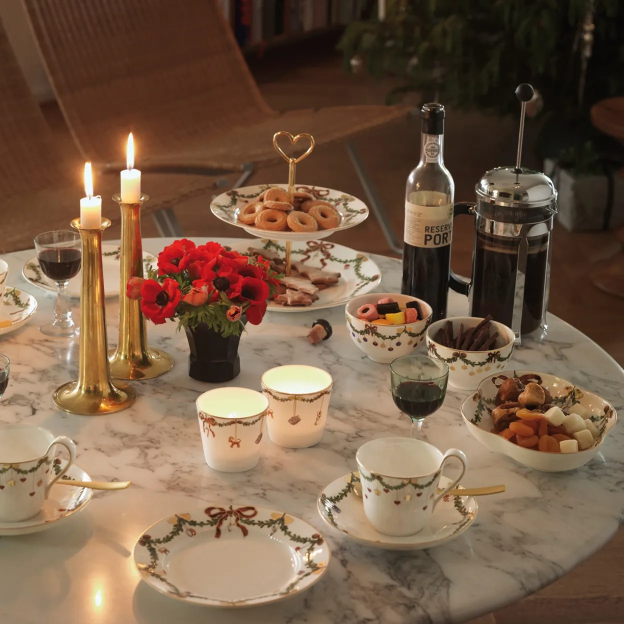 Stjerne Riflet Jul skål, 30 cl, 2 stk.