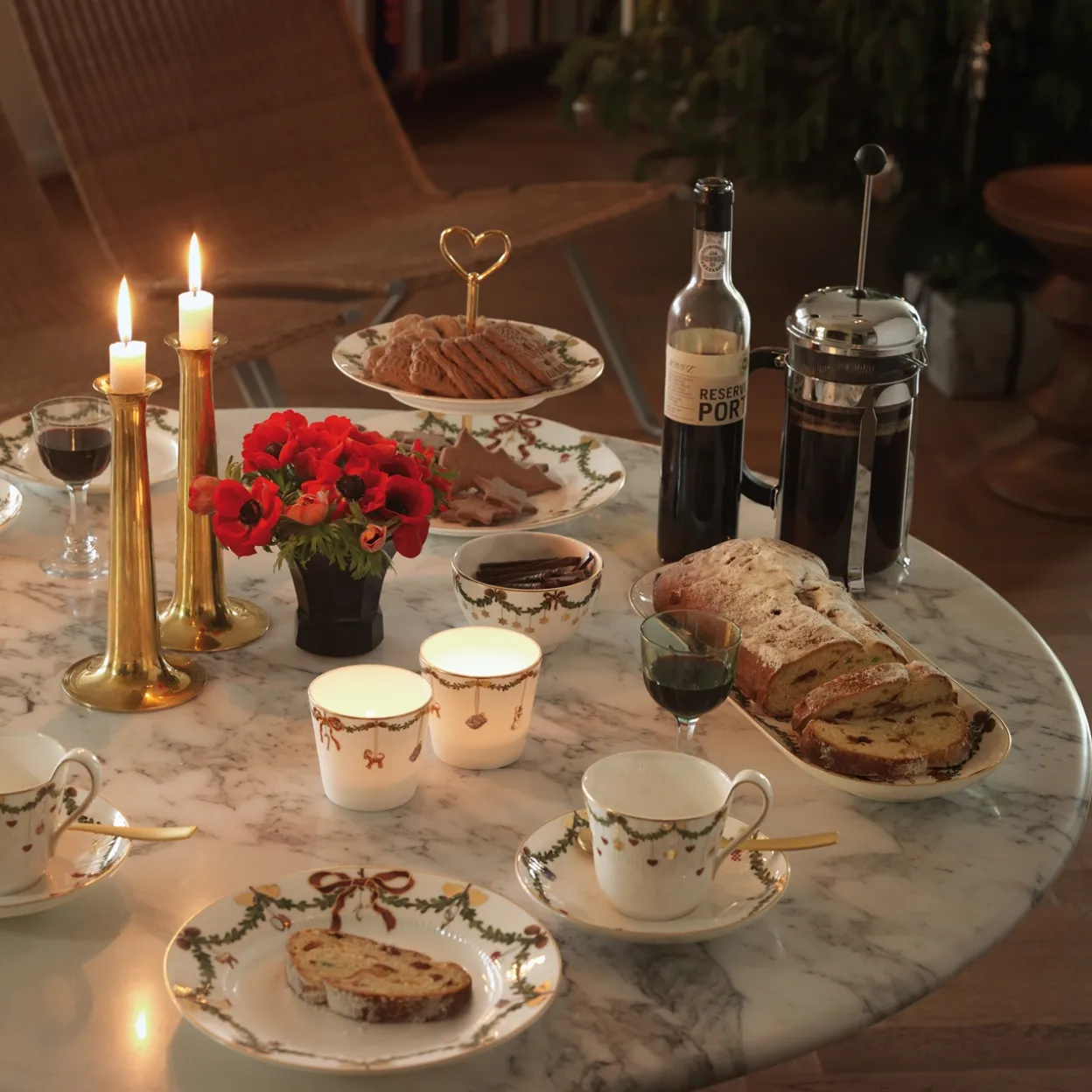 Stjerne Riflet Jul étagère, 2 lag