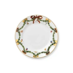 Stjerne Riflet Jul tallerken, 19 cm