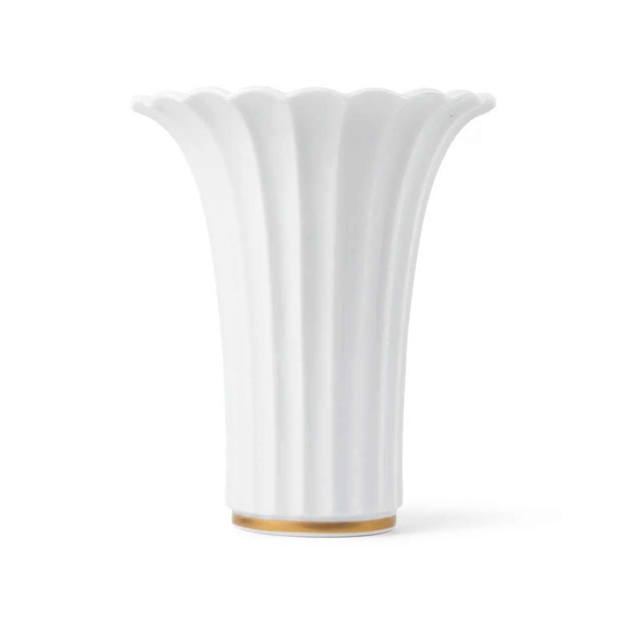 Vase med guldkant, 23 cm