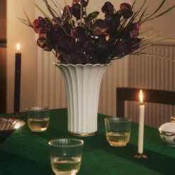 Vase med guldkant, 23 cm