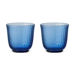 Waves vandglas, blå, 20 cl, 2 stk.