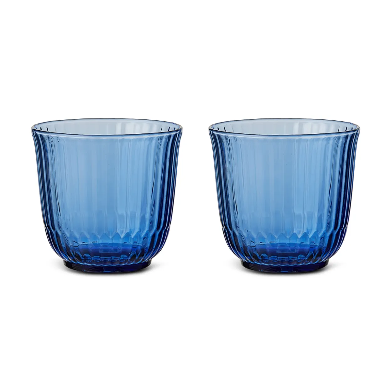 Waves vandglas, blå, 20 cl, 2 stk.