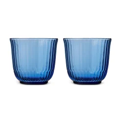 Waves vandglas, blå, 20 cl, 2 stk.
